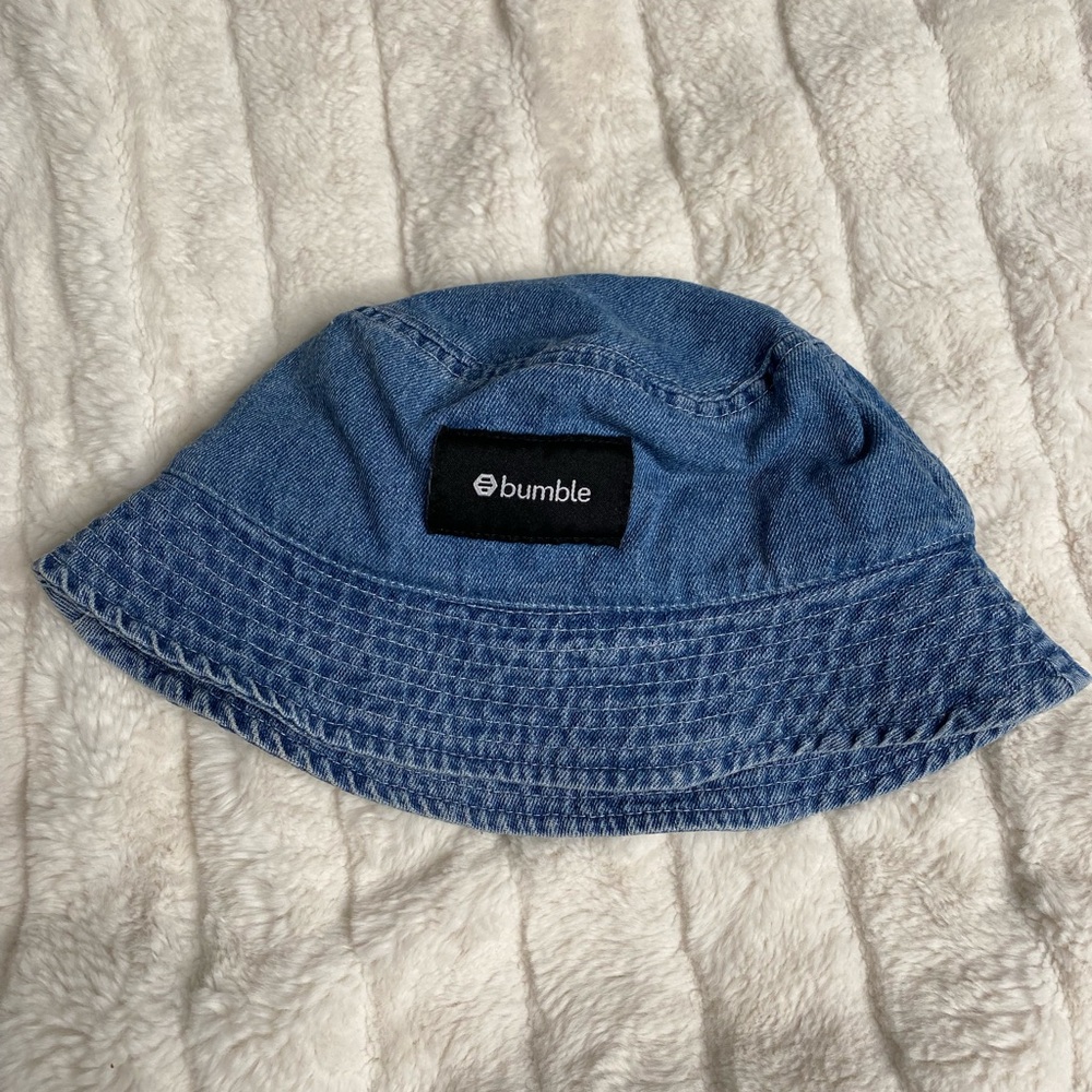 Rare Unique Bumble Denim Bucket Hat - Blue